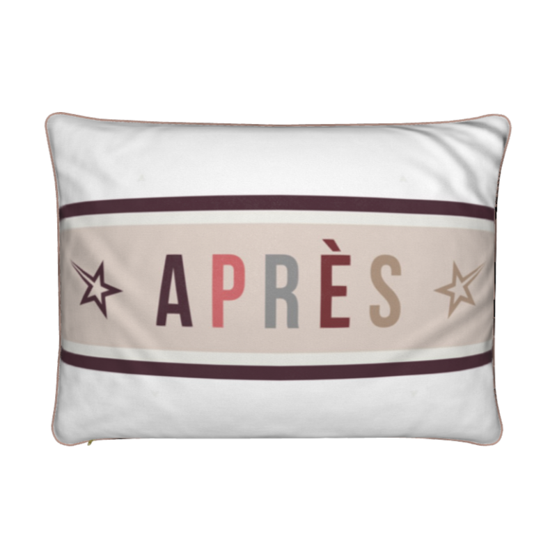 Après-ski Cushion, Soft Velvet, Burgundy, Beige, Grey, White, Black, Brown
