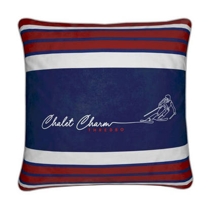 Chalet Charm Thredbo, Soft Velvet Skier Cushion