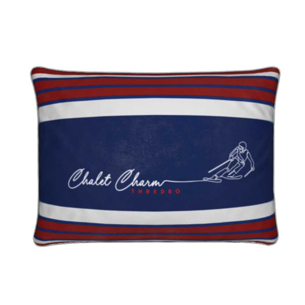 Chalet Charm Thredbo, Soft Velvet Skier Cushion