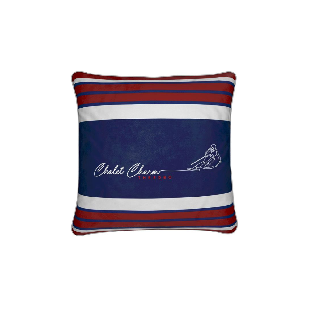 Chalet Charm Thredbo, Soft Velvet Skier Cushion