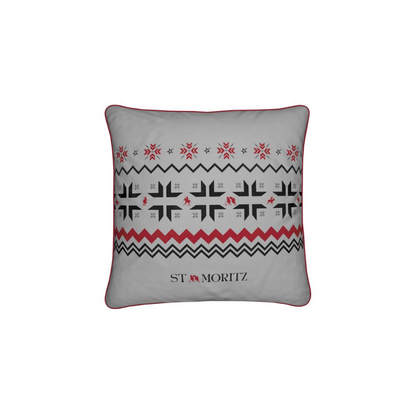 St Moritz Snow Polo Soft Velvet grey Cushion