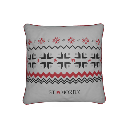 St Moritz Snow Polo Soft Velvet grey Cushion