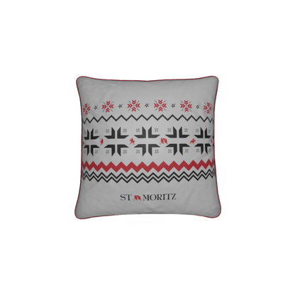 St Moritz Snow Polo Soft Velvet grey Cushion