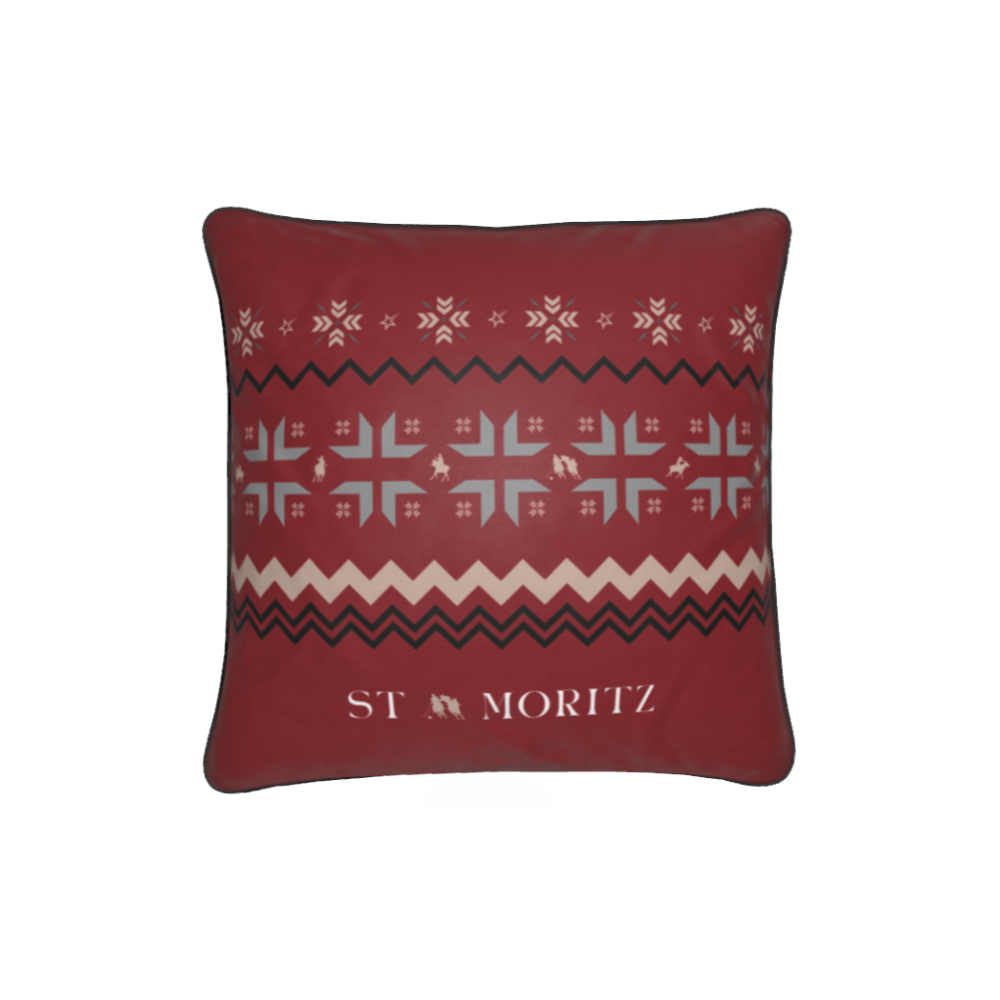St Moritz Cushions, Soft Velvet Snow Polo Theme