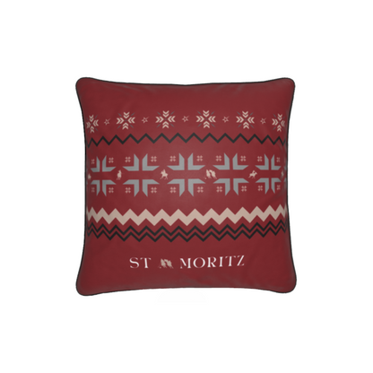 St Moritz Cushions, Soft Velvet Snow Polo Theme