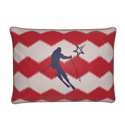 Colorado Navy and Red with Stars and Stripes Chalet Cushion