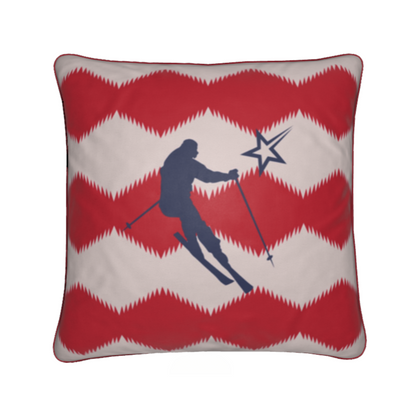 Colorado Navy and Red with Stars and Stripes Chalet Cushion