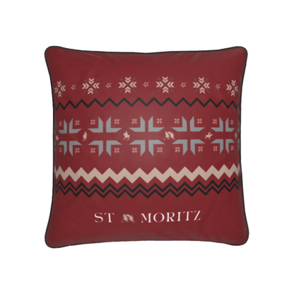 St Moritz Cushions, Soft Velvet Snow Polo Theme