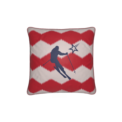 Colorado Navy and Red with Stars and Stripes Chalet Cushion