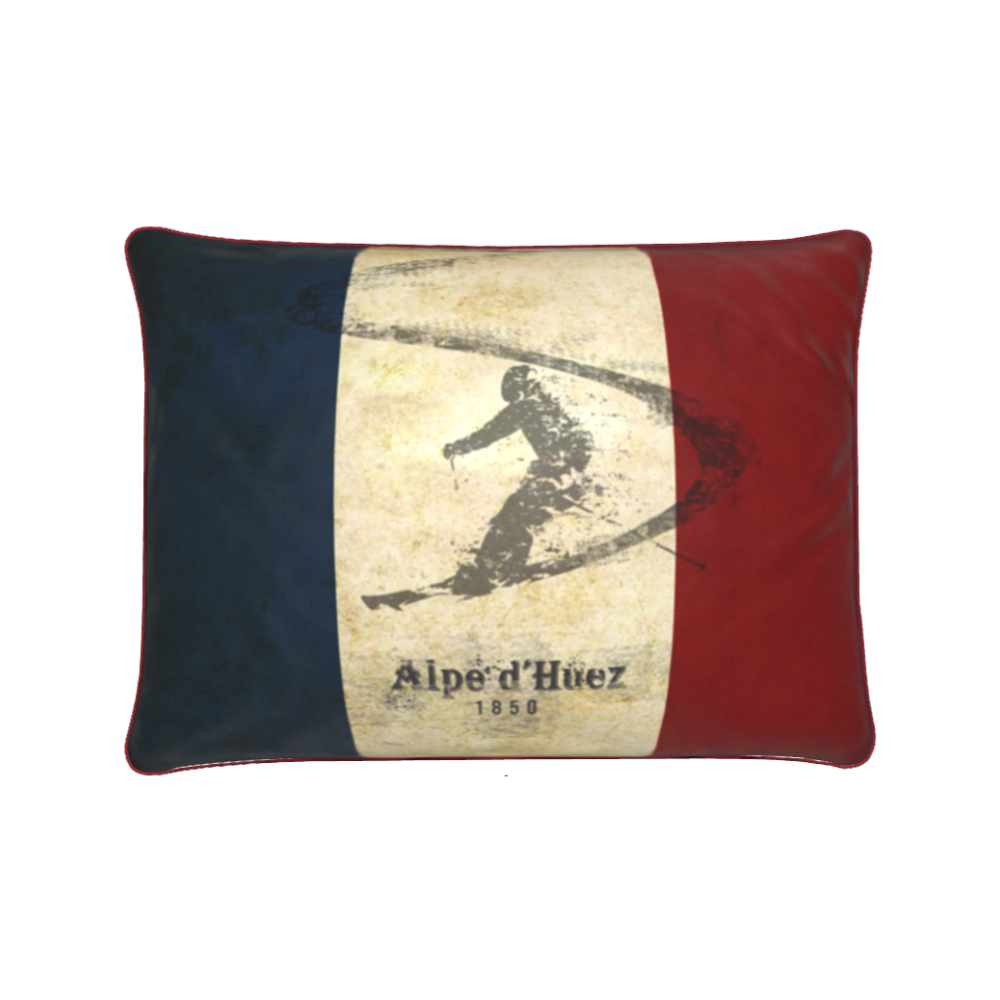 Alpe d'Huez,Vintage French Chalet Cushion
