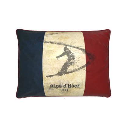 Alpe d'Huez,Vintage French Chalet Cushion