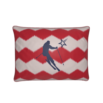 Colorado Navy and Red with Stars and Stripes Chalet Cushion
