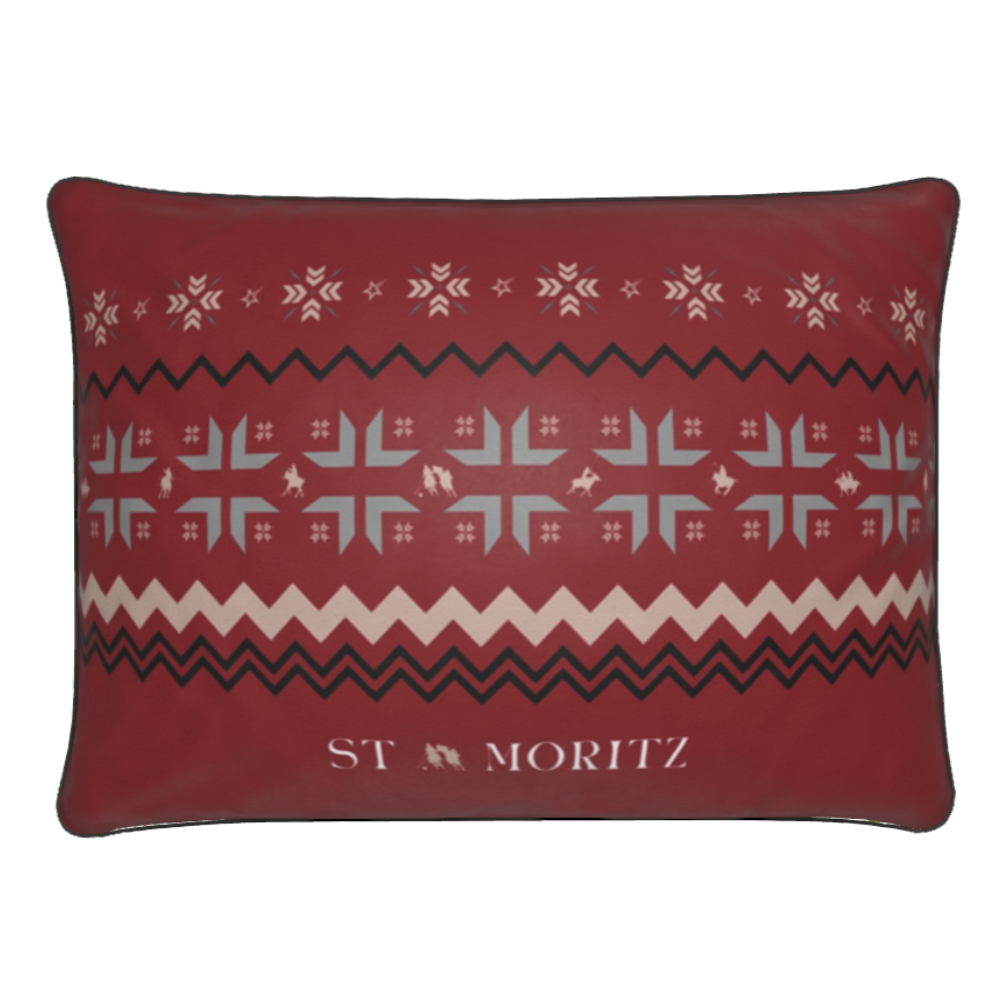 St Moritz Cushions, Soft Velvet Snow Polo Theme