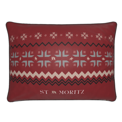 St Moritz Cushions, Soft Velvet Snow Polo Theme