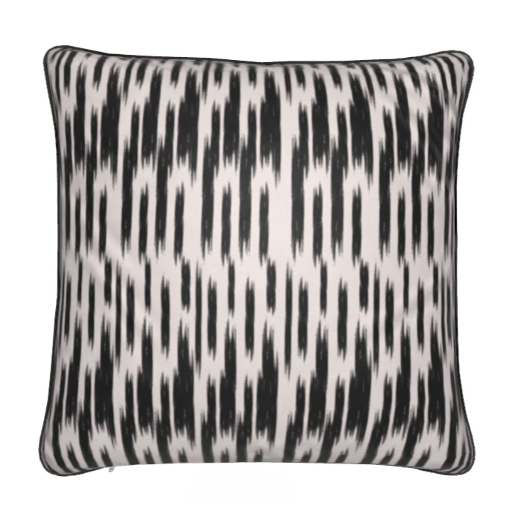 ASPEN Cushion Black and Beige Snowflake
