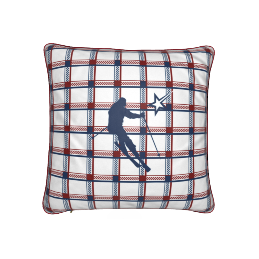 Coussin Chalet Étoile Filante Thème Ski Val Thorens