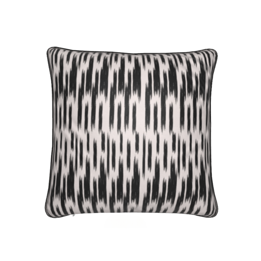 ASPEN Cushion Black and Beige Snowflake