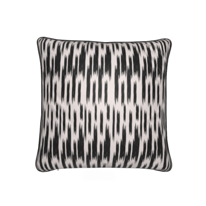 ASPEN Cushion Black and Beige Snowflake