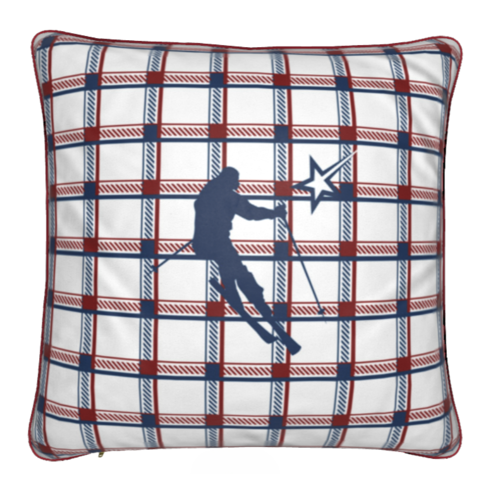 Coussin Chalet Étoile Filante Thème Ski Val Thorens