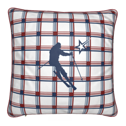 Coussin Chalet Étoile Filante Thème Ski Val Thorens