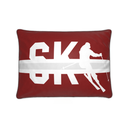 Coussin Chalet Rouge et Blanc à Thème SKI Pas De La Casa 