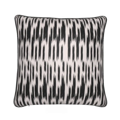 ASPEN Cushion Black and Beige Snowflake