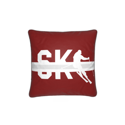 Coussin Chalet Rouge et Blanc à Thème SKI Pas De La Casa 