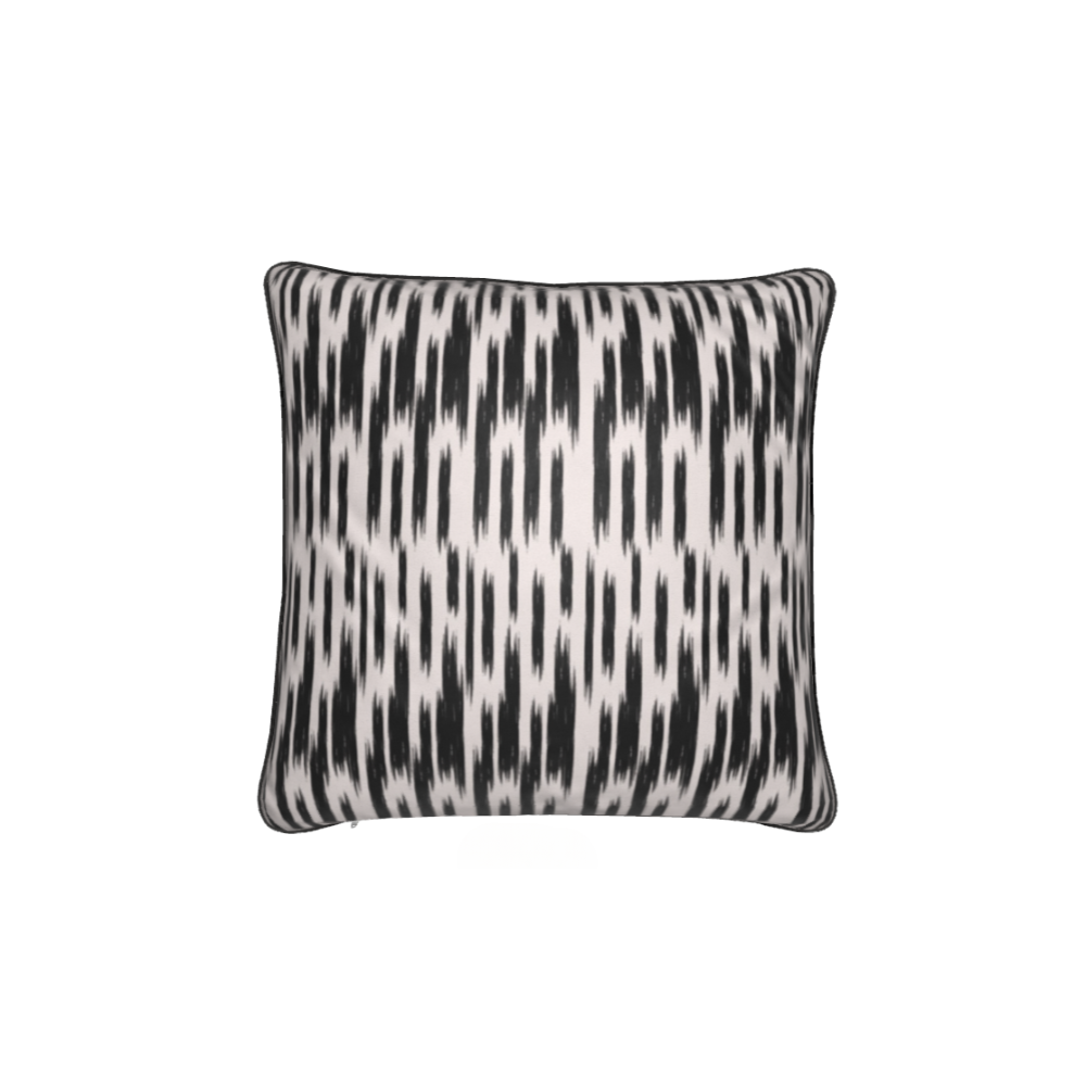ASPEN Cushion Black and Beige Snowflake