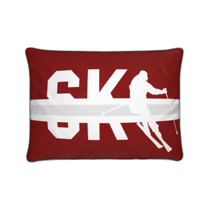 Coussin Chalet Rouge et Blanc à Thème SKI Pas De La Casa 