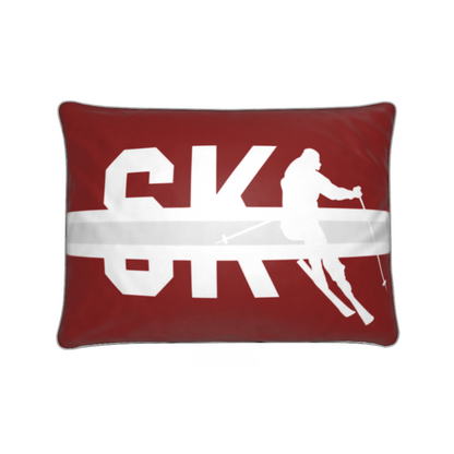 Coussin Chalet Rouge et Blanc à Thème SKI Pas De La Casa 