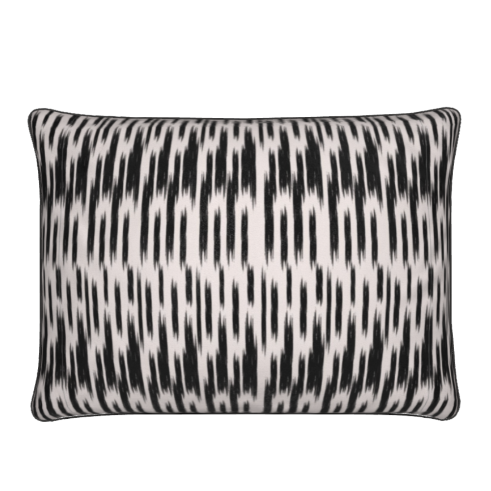 ASPEN Cushion Black and Beige Snowflake