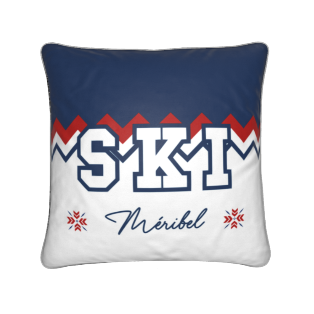 Méribel SKI Themed Red, White and Blue Chalet Cushions