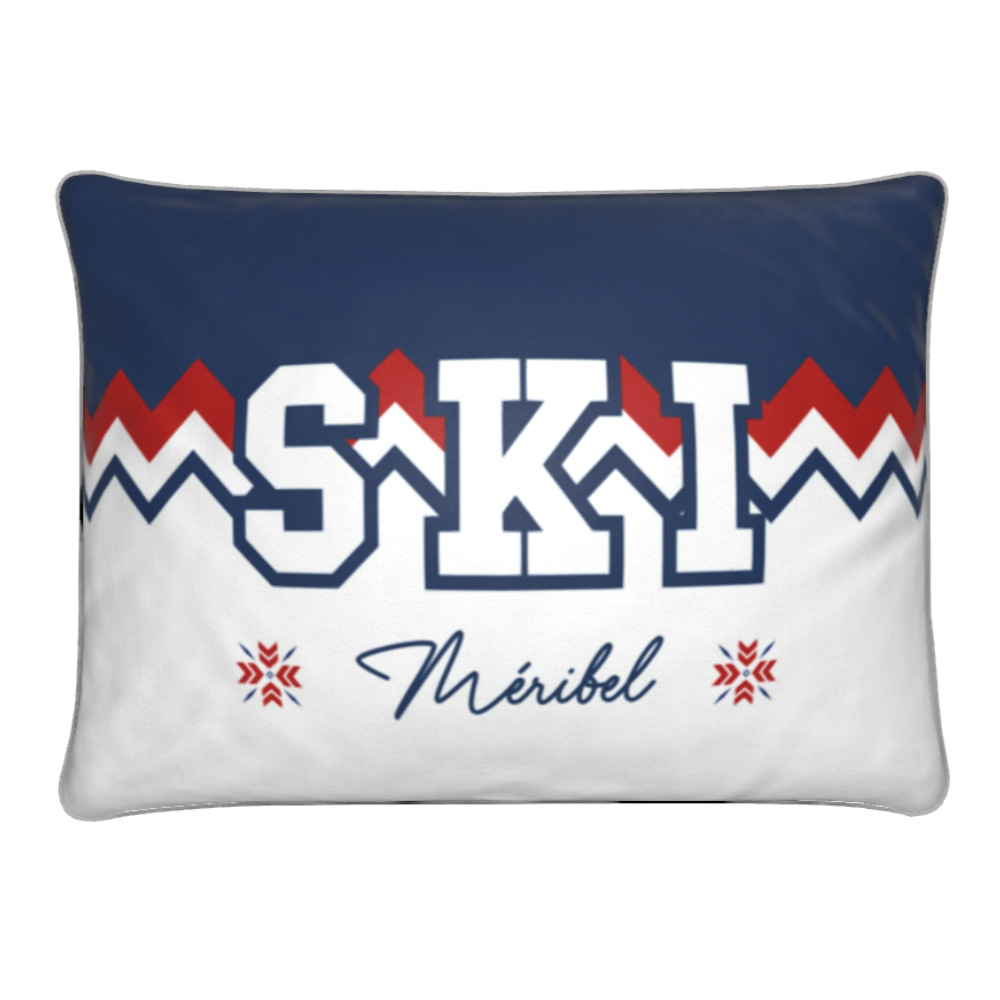 Méribel SKI Themed Red, White and Blue Chalet Cushions