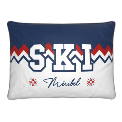 Méribel SKI Themed Red, White and Blue Chalet Cushions