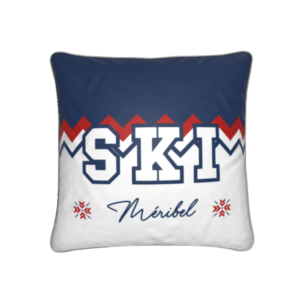 Méribel SKI Themed Red, White and Blue Chalet Cushions