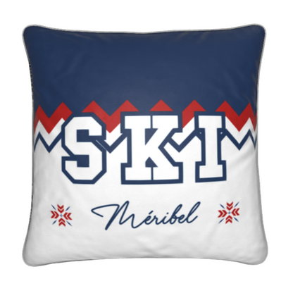 Méribel SKI Themed Red, White and Blue Chalet Cushions
