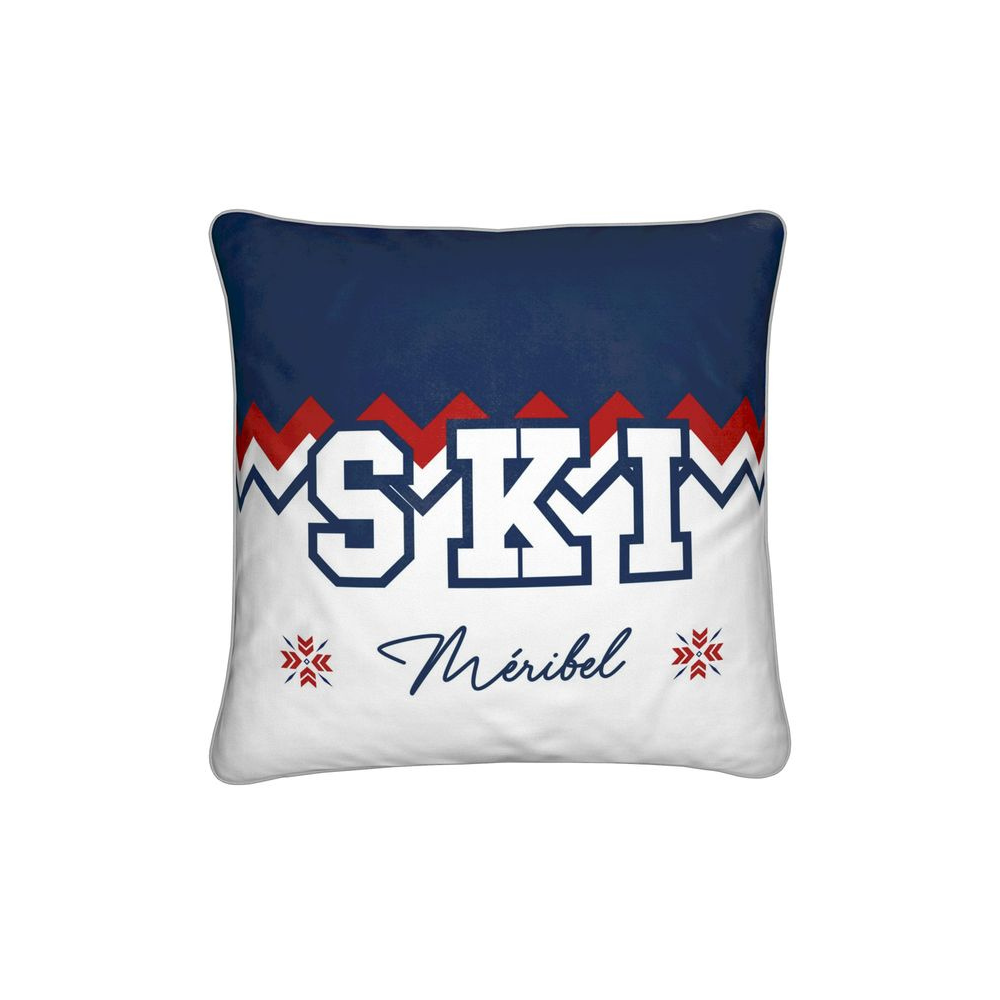 Méribel SKI Themed Red, White and Blue Chalet Cushions