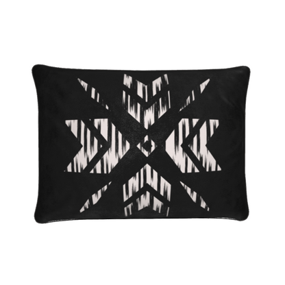 ASPEN Cushion Black and Beige Snowflake