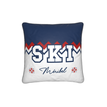 Méribel SKI Themed Red, White and Blue Chalet Cushions