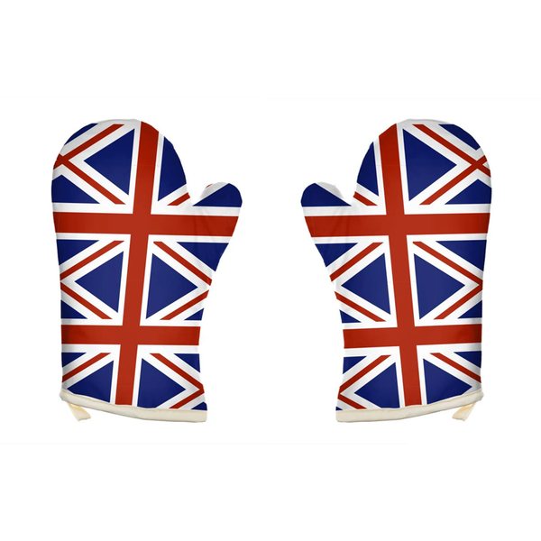 Ofenhandschuh für die Küche im Chalet-Stil mit britischem Thema 