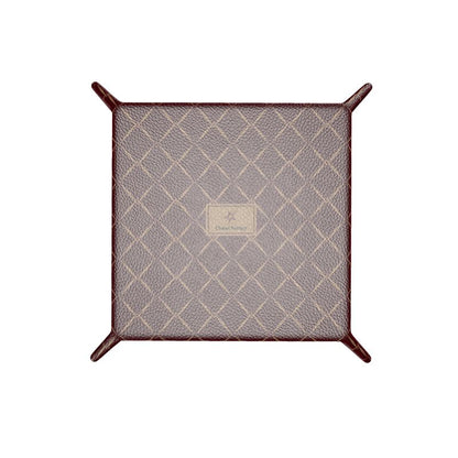 St Moritz Snow Polo Themed Leather Trinket Tray
