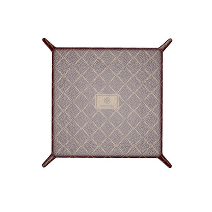 St Moritz Snow Polo Themed Leather Trinket Tray