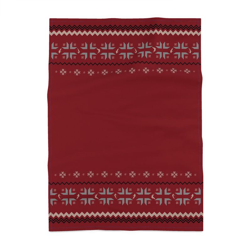 Snowflake Ski Themed Chalet Tea Towel