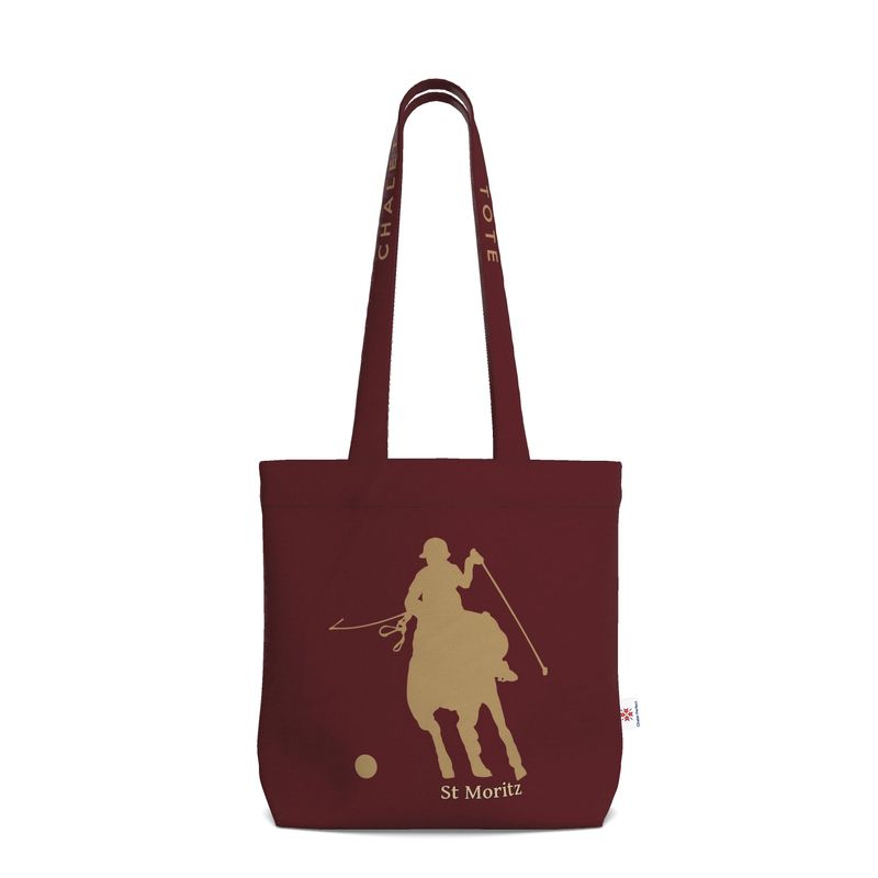 St Moritz, Snow Polo themed, Chalet Tote, Shopping Bag