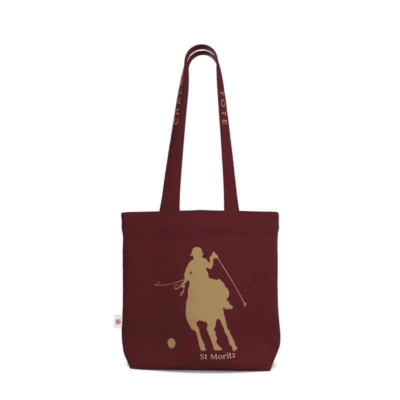 St Moritz, Snow Polo themed, Chalet Tote, Shopping Bag