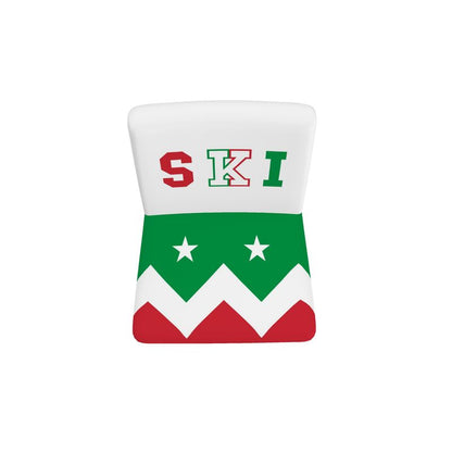 SKI Red white Green Italian Themed Occasional Chair