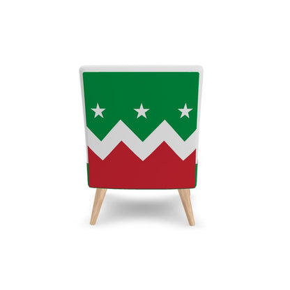 SKI Red white Green Italian Themed Occasional Chair