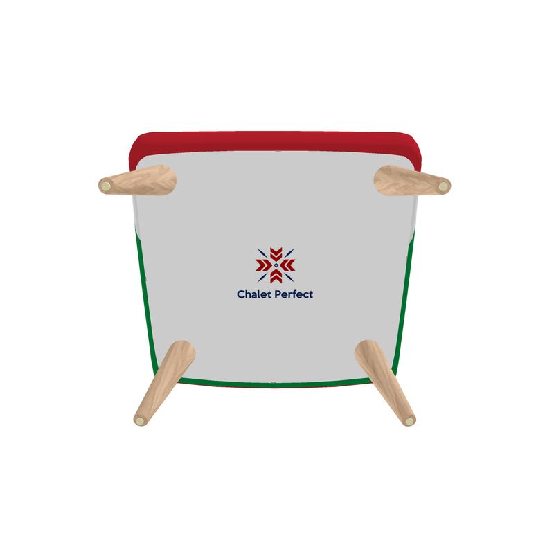 SKI Red white Green Italian Themed Occasional Chair