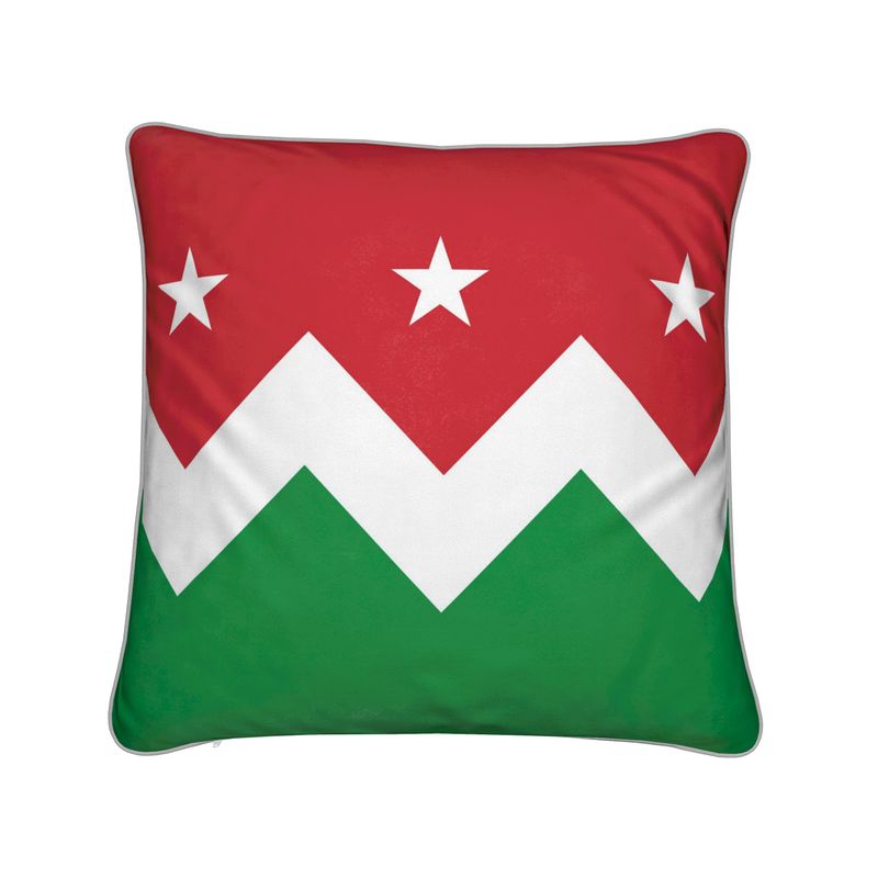Livigno, Italian SKI Themed Red, White, Green Bunkroom Cushion