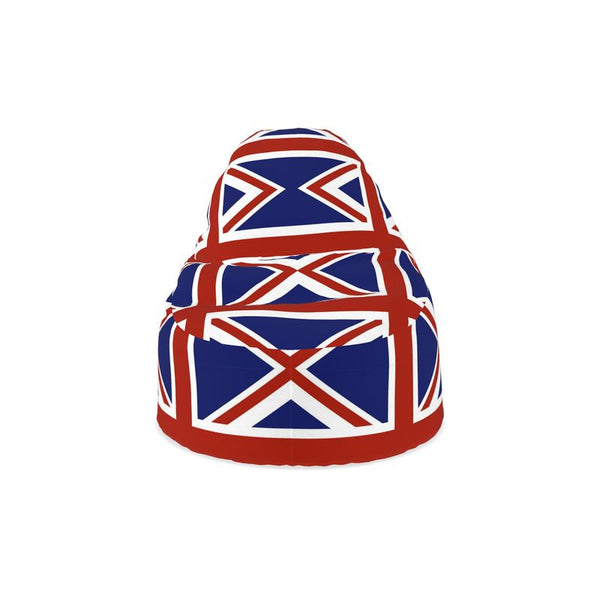 Sitzsack mit britischem Chalet-Motiv